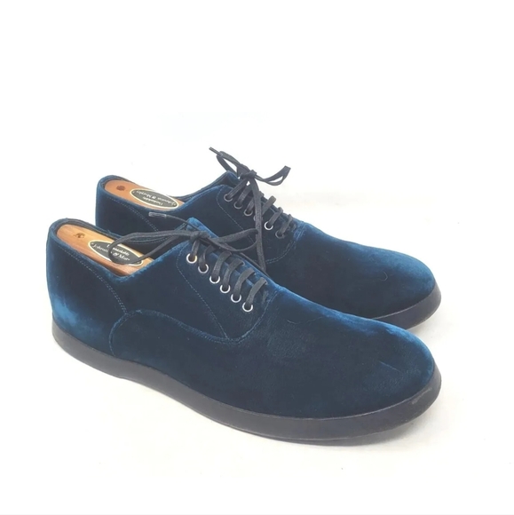 Dolce & Gabbana Men's Shoes Teal Suede Lace Up Dress Casual Oxfords US 8 / EU 41 - Picture 4 of 11